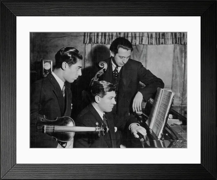 Framed Print : The Spivakovsky - Kurtz Trio.Left to right are Framed Print : The Spivakovsky - Kurtz Trio.Left to right are