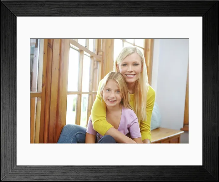 Framed Print : House, portrait and mother hug girl with happiness in home and support in family with trust Framed Print : House, portrait and mother hug girl with happiness in home and support in family with trust