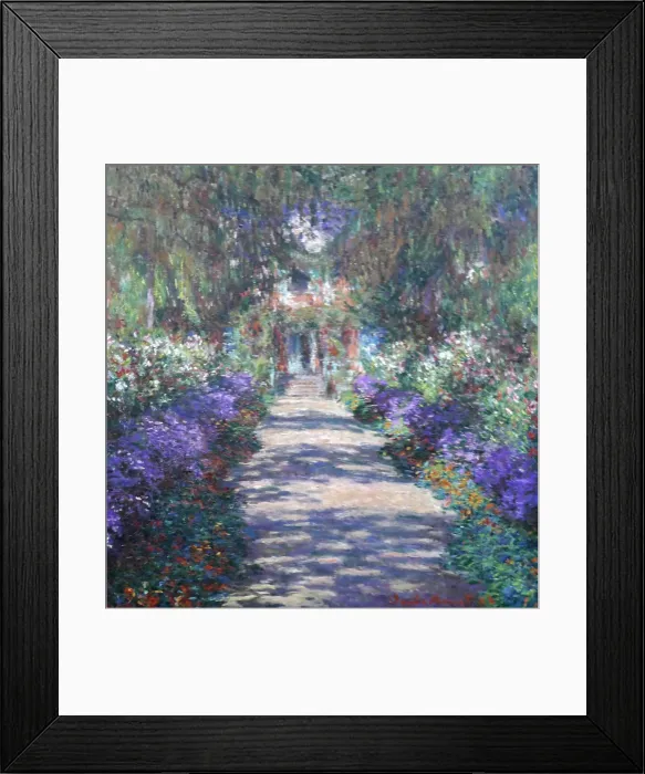 Framed Print : Path in Monet's garden in Giverny, 1902 Framed Print : Path in Monet's garden in Giverny, 1902