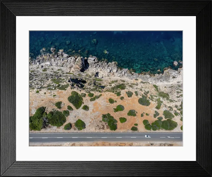 Framed Print : cars in birds eye view on Carretera Militar cars in birds eye view on Carretera Militar Framed Print : cars in birds eye view on Carretera Militar cars in birds eye view on Carretera Militar
