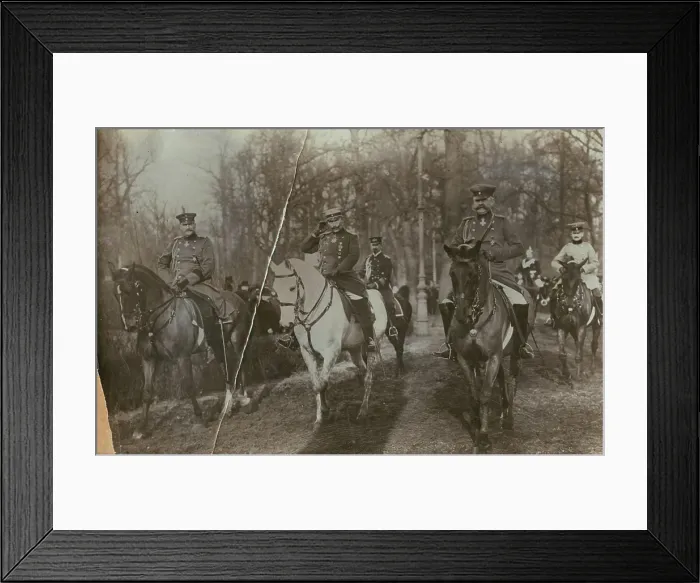 Framed Print : Germany, Berlin, Kaiser Wilhelm II (1859-1941) and Hindenburg on morning canter in Tiergarten, about 1905 Framed Print : Germany, Berlin, Kaiser Wilhelm II (1859-1941) and Hindenburg on morning canter in Tiergarten, about 1905