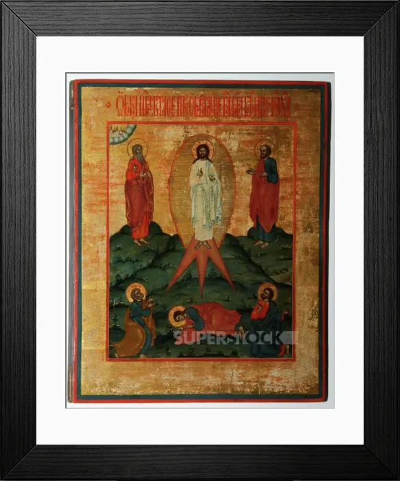 Framed Print : Transfiguration, tempera on wood, gilding Framed Print : Transfiguration, tempera on wood, gilding