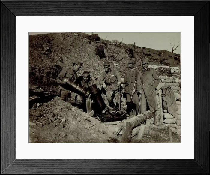 Framed Print : An on the Podgora stationed 22 cm min championship at reloading Framed Print : An on the Podgora stationed 22 cm min championship at reloading