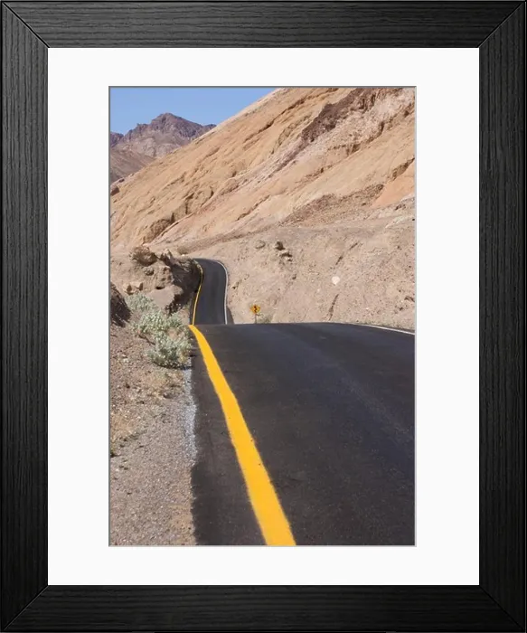 Framed Print : USA, California, Death Valley, Hilly road in Death Valley Framed Print : USA, California, Death Valley, Hilly road in Death Valley