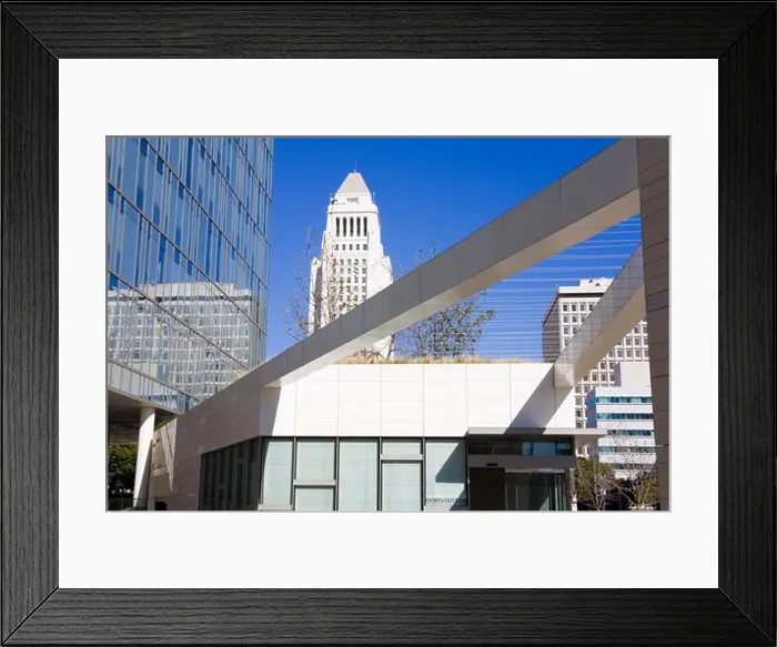 Framed Print : City hall and police department building Framed Print : City hall and police department building