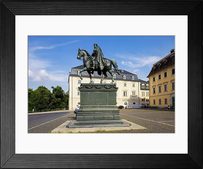 Framed Print : Democracy Square, Carl August Monument, Anna Amalia Library and Academy of Music Framed Print : Democracy Square, Carl August Monument, Anna Amalia Library and Academy of Music