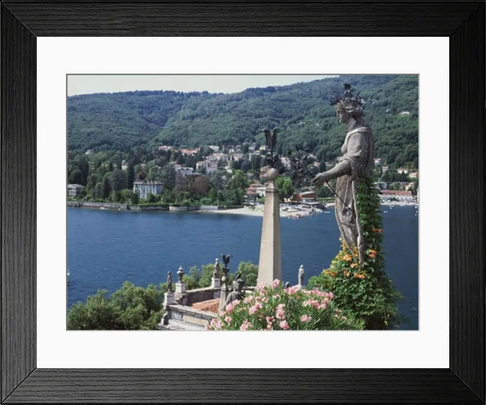 Framed Print : Plants around a statue, Palazzo Borromeo, Isola Bella, Italy Framed Print : Plants around a statue, Palazzo Borromeo, Isola Bella, Italy