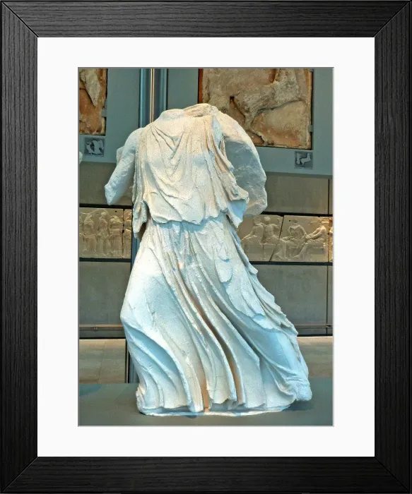 Framed Print : figure of Artemis (Greek goddess of hunting) From the pediments on the Parthenon, Athens Framed Print : figure of Artemis (Greek goddess of hunting) From the pediments on the Parthenon, Athens