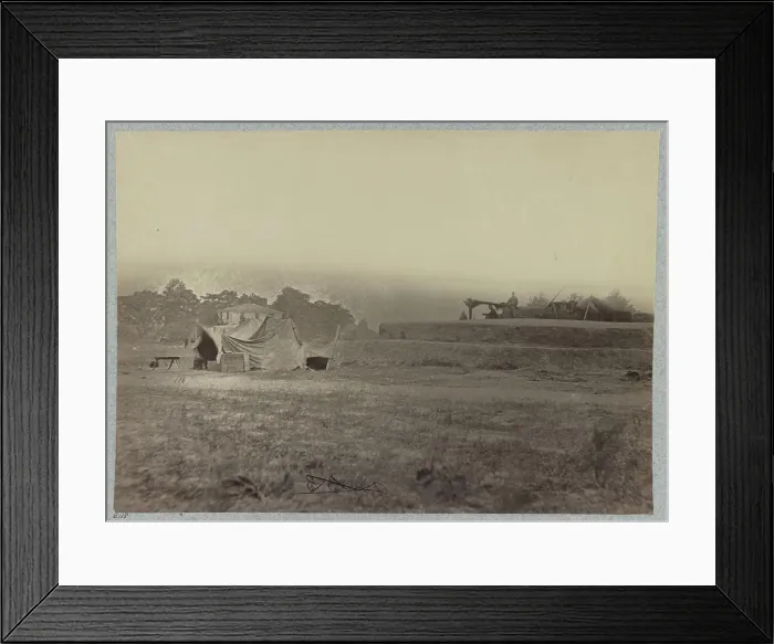 Framed Print : Outer line of Confederate fortifications