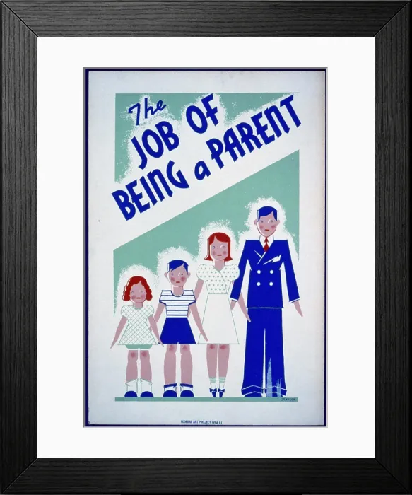 Framed Print : The job of being a parent circa 1939 Framed Print : The job of being a parent circa 1939