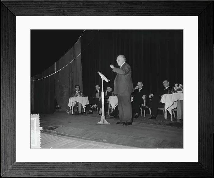 Framed Print : Anefo photo collection. Literary afternoon 50 years association of literary laws. October 11, 1955