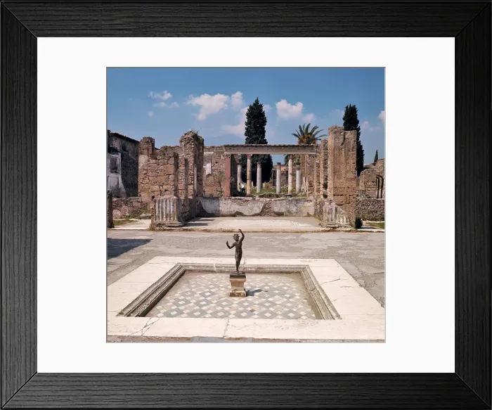 Framed Print : Europe, Italy, Pompeii. The remains of the House of the Faun include geometric mosaics in the foreground at Pompeii Framed Print : Europe, Italy, Pompeii. The remains of the House of the Faun include geometric mosaics in the foreground at Pompeii