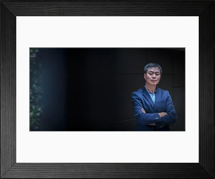 Framed Print : Portrait confident businessman with arms crossed Framed Print : Portrait confident businessman with arms crossed