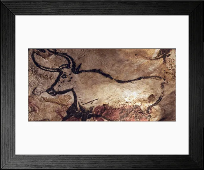 Framed Print : Lascaux is the setting of a complex of caves in southwestern France famous for its Paleolithic cave paintings