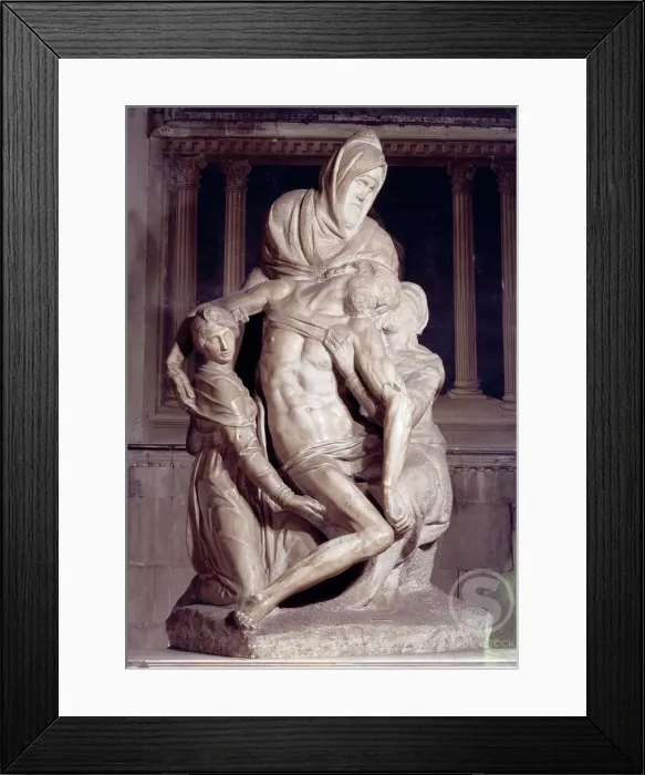 Framed Print : The Pieta ca. 1550 Michelangelo Buonarroti (1475-1564 Italian) Marble Duomo, Florence, Italy Framed Print : The Pieta ca. 1550 Michelangelo Buonarroti (1475-1564 Italian) Marble Duomo, Florence, Italy