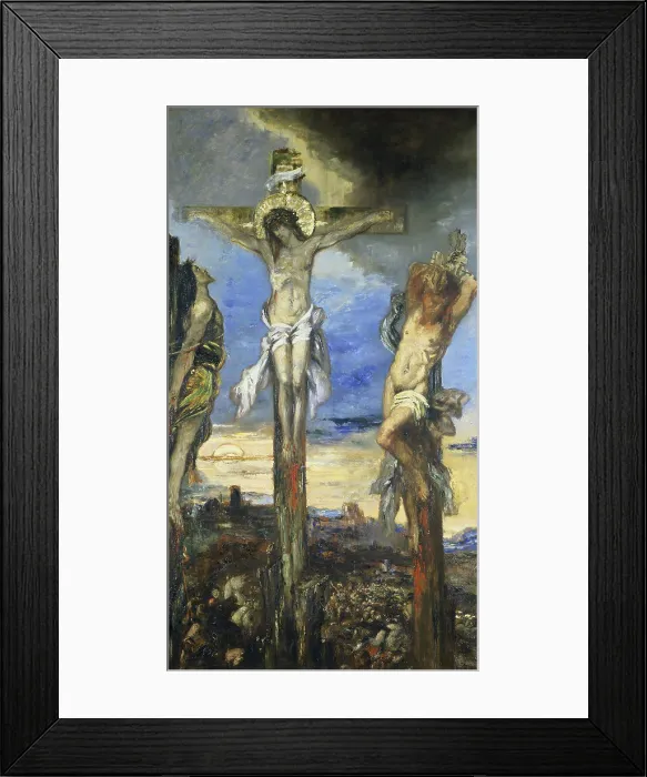 Framed Print : Christ and the Two Thieves Gustave Moreau (1826-1898 French) Moreau Museum, Paris, France Framed Print : Christ and the Two Thieves Gustave Moreau (1826-1898 French) Moreau Museum, Paris, France