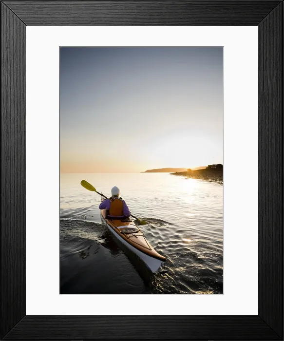 Framed Print : Young woman sea kayaking in Kachemak Bay, near Homer, South-central Alaska; Alaska, United States of America Framed Print : Young woman sea kayaking in Kachemak Bay, near Homer, South-central Alaska; Alaska, United States of America