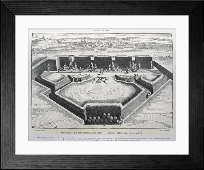 Framed Print : Provision of a battery to besiege (first half of the 18th c) Framed Print : Provision of a battery to besiege (first half of the 18th c)