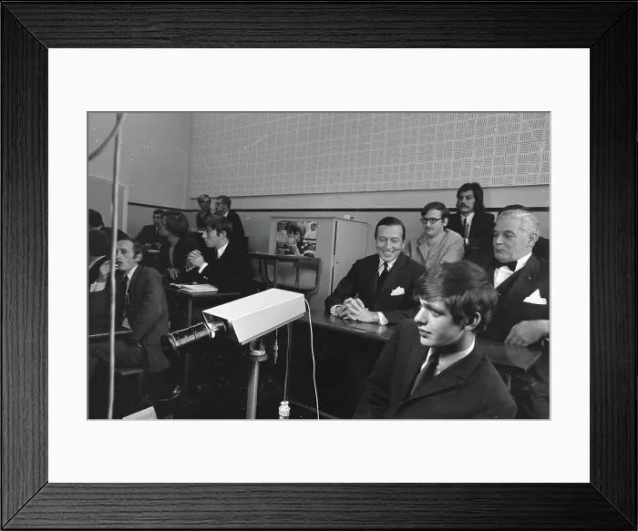 Framed Print : Anefo photo collection. Prince Claus visits school for journalism in Utrecht. November 12, 1968. Utrecht Framed Print : Anefo photo collection. Prince Claus visits school for journalism in Utrecht. November 12, 1968. Utrecht