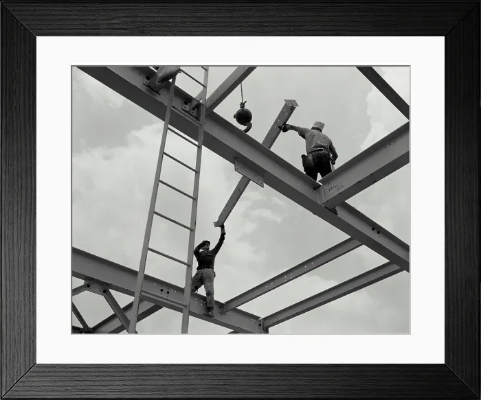 Framed Print : Vintage Photograph. Steel construction on marine unloader at grain elevator in the Port of New Orleans Louisiana Framed Print : Vintage Photograph. Steel construction on marine unloader at grain elevator in the Port of New Orleans Louisiana