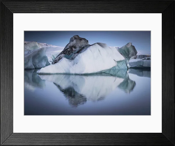 Framed Print : lake and glacier moraine from aerial view Framed Print : lake and glacier moraine from aerial view