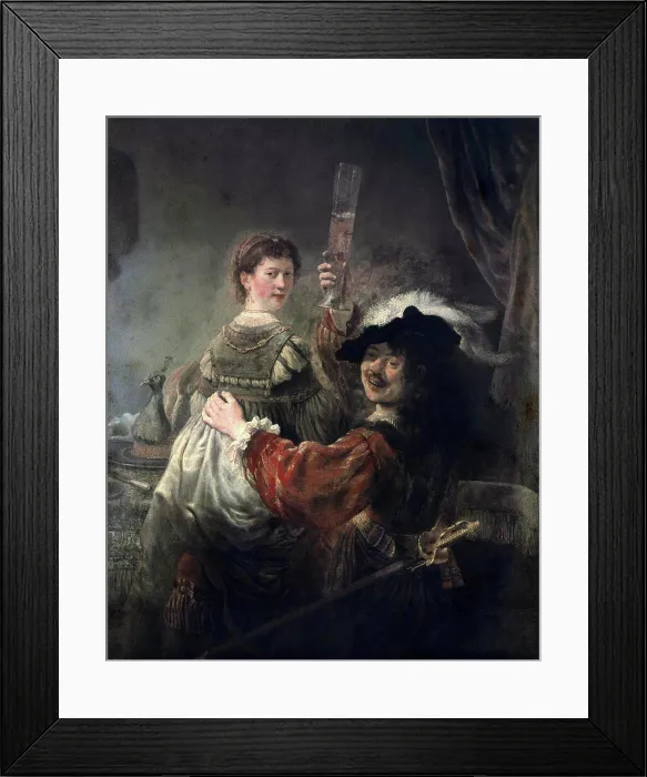Framed Print : Prodigal Son in the Tavern (Rembrandt & Saskia) ca