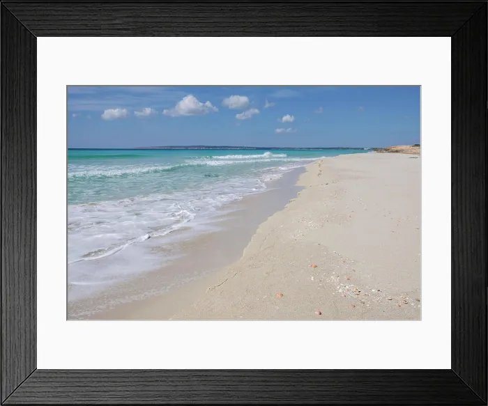 Framed Print : Es Arenals Es Arenals, Migjorn beach Framed Print : Es Arenals Es Arenals, Migjorn beach