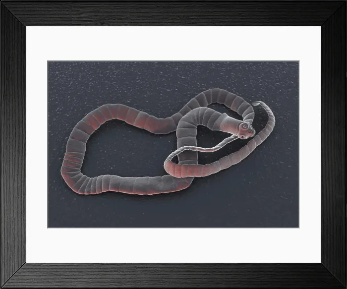 Framed Print : A cestode, a parasitic tapeworm Framed Print : A cestode, a parasitic tapeworm