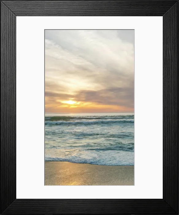 Framed Print : USA, California, Point Reyes National Seashore, Point Reyes Beach sunset