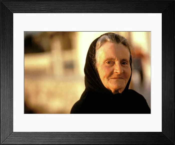 Framed Print : Europe, Greece, Mykonos. Local woman Framed Print : Europe, Greece, Mykonos. Local woman