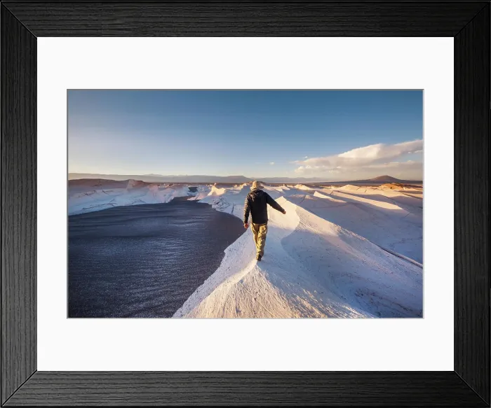 Framed Print : Tourist in Campo de Piedra Pomez Tourist overview fantastic Scenic landscapes of Northern Argentina Framed Print : Tourist in Campo de Piedra Pomez Tourist overview fantastic Scenic landscapes of Northern Argentina