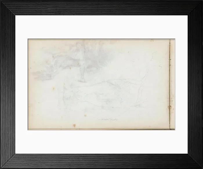 Framed Print : Hilland landscape at beek.leaf 24 verso from a sketchbook with 47 sheets Framed Print : Hilland landscape at beek.leaf 24 verso from a sketchbook with 47 sheets