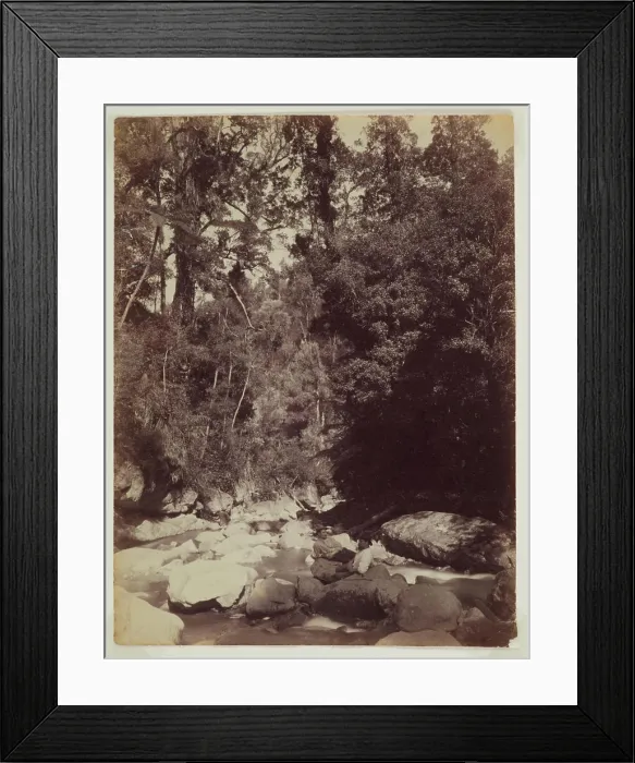 Framed Print : Two Men on river rocks, circa 1900, maker unknown. Gift of Alison Beckett and Robert McPherson, 1996 Framed Print : Two Men on river rocks, circa 1900, maker unknown. Gift of Alison Beckett and Robert McPherson, 1996