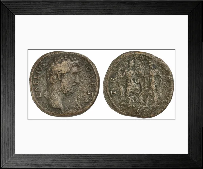 Framed Print : ﻿sestertius. Eliusz (następca Hadriana ; 137), heir to the throne