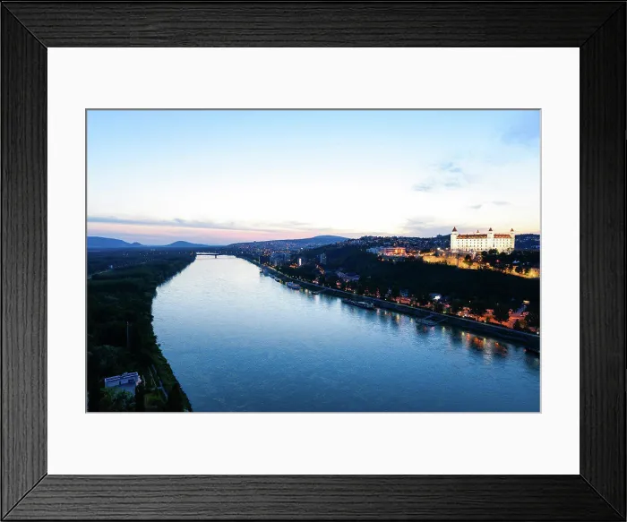 Framed Print : Bratislava, castle, river Danube, Slovak Republic, Pressburg