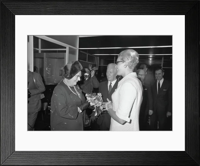 Framed Print : Anefo photo collection. Her Majesty Queen Juliana at Olympians in the RAI Framed Print : Anefo photo collection. Her Majesty Queen Juliana at Olympians in the RAI