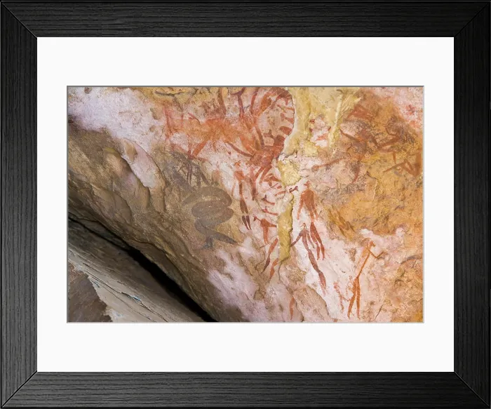 Framed Print : Rock painting by San bushmen in Drakensberg Royal Natal NP, South Africa Framed Print : Rock painting by San bushmen in Drakensberg Royal Natal NP, South Africa