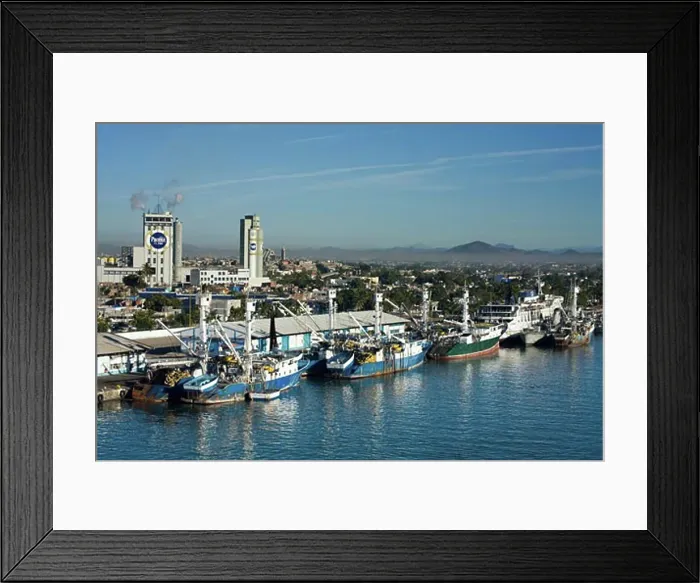Framed Print : Fishing boats at a dock, Mazatlan, Sinaloa, Mexico Framed Print : Fishing boats at a dock, Mazatlan, Sinaloa, Mexico