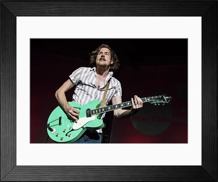 Framed Print : The Canadian Hard Rock duo Black Pistol Fire with vocalist and guitarist Kevin McKeown