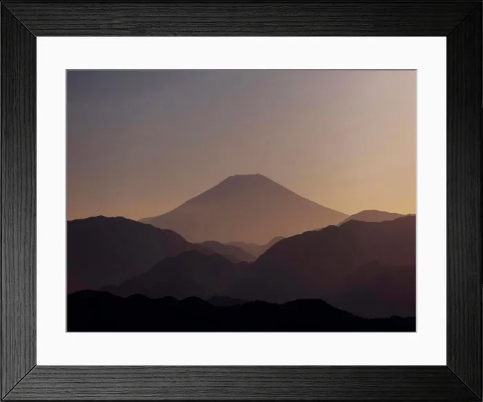 Framed Print : Silhouetted Mount Fuji at sunrise, Fuji-Hakone-Izu National Park, Japan Framed Print : Silhouetted Mount Fuji at sunrise, Fuji-Hakone-Izu National Park, Japan