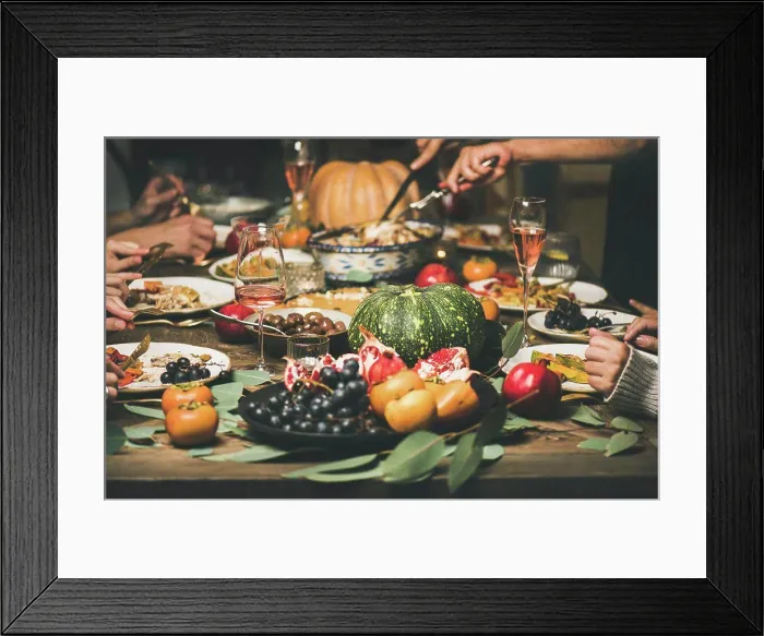 Framed Print : Traditional Christmas or New Year holiday celebration party Framed Print : Traditional Christmas or New Year holiday celebration party