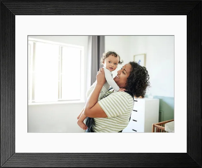 Framed Print : Love, happy and mother with her baby in his nursery bonding Framed Print : Love, happy and mother with her baby in his nursery bonding