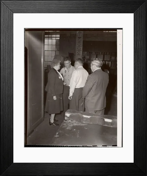 Framed Print : Edith Nourse Rogers standing with men Framed Print : Edith Nourse Rogers standing with men