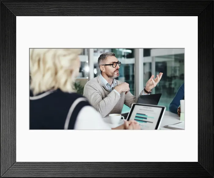 Framed Print : Hospital, meeting and people with laptop for teamwork Framed Print : Hospital, meeting and people with laptop for teamwork