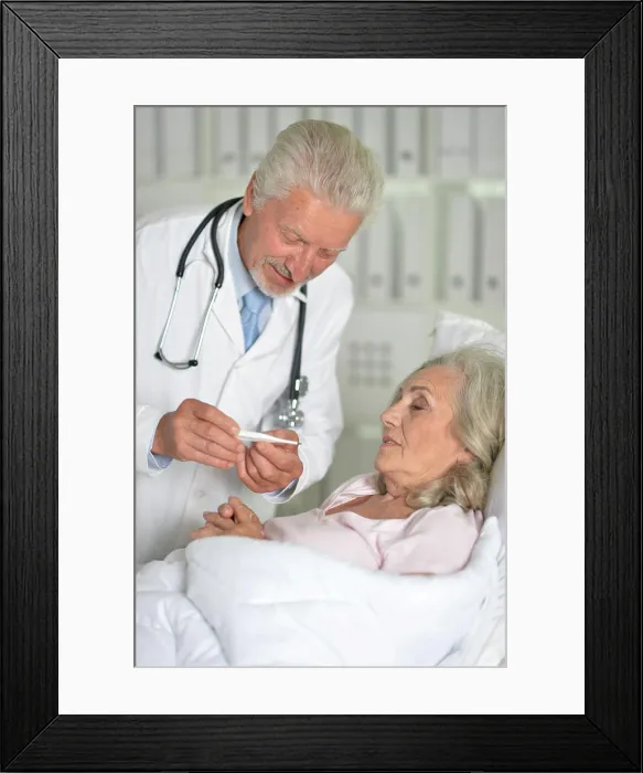 Framed Print : An elderly woman in the hospital with a doctor An elderly woman in the hospital with a doctor Framed Print : An elderly woman in the hospital with a doctor An elderly woman in the hospital with a doctor