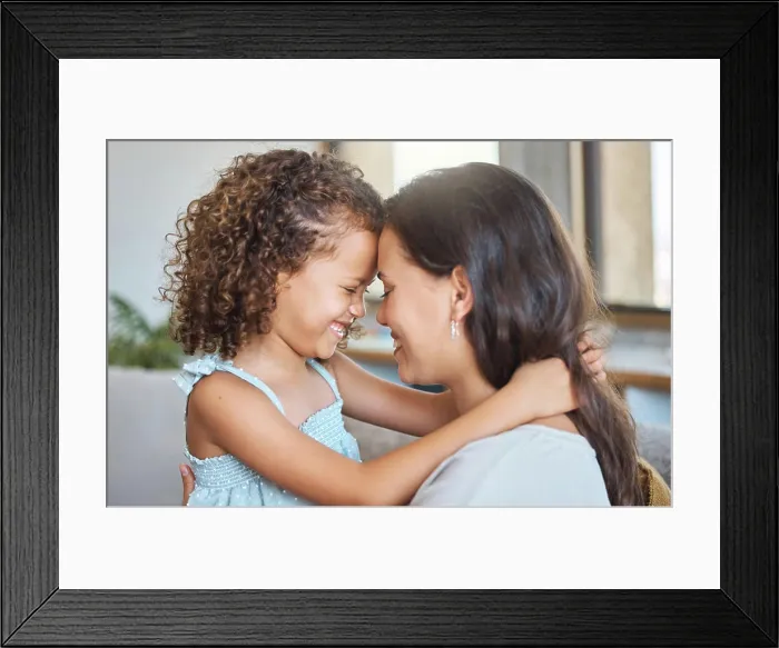 Framed Print : Smile, embrace and mom on sofa with child for morning bonding Framed Print : Smile, embrace and mom on sofa with child for morning bonding