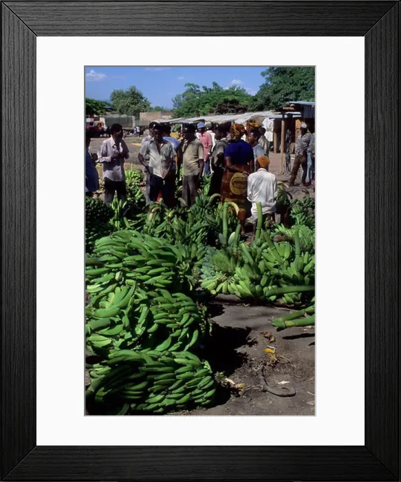 Framed Print : TANZANIA, NEAR LAKE MANYARA, MTOWAMBU VILLAGE, MARKET SCENE, BANANA MARKET Framed Print : TANZANIA, NEAR LAKE MANYARA, MTOWAMBU VILLAGE, MARKET SCENE, BANANA MARKET
