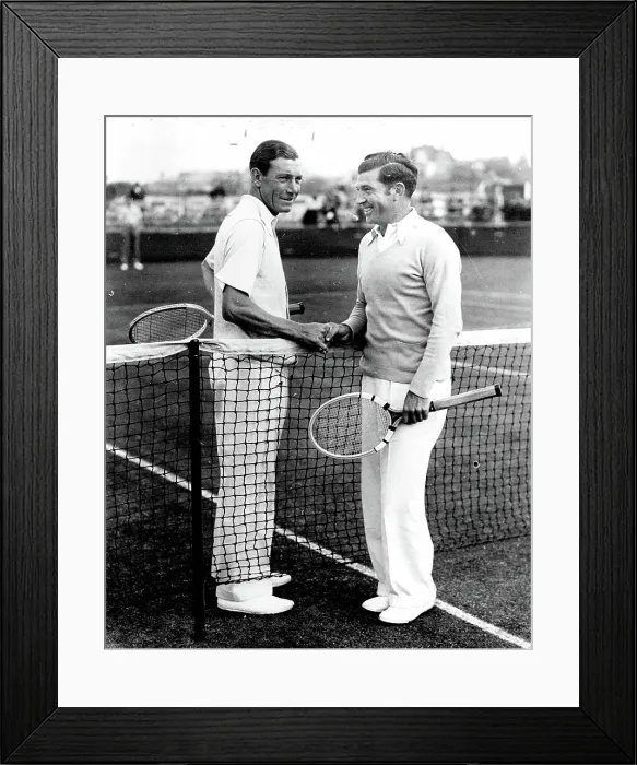 Framed Print : Southport Stages First All-Professional Tennis TournamentDan Maskell the Wimbledon professional (left)