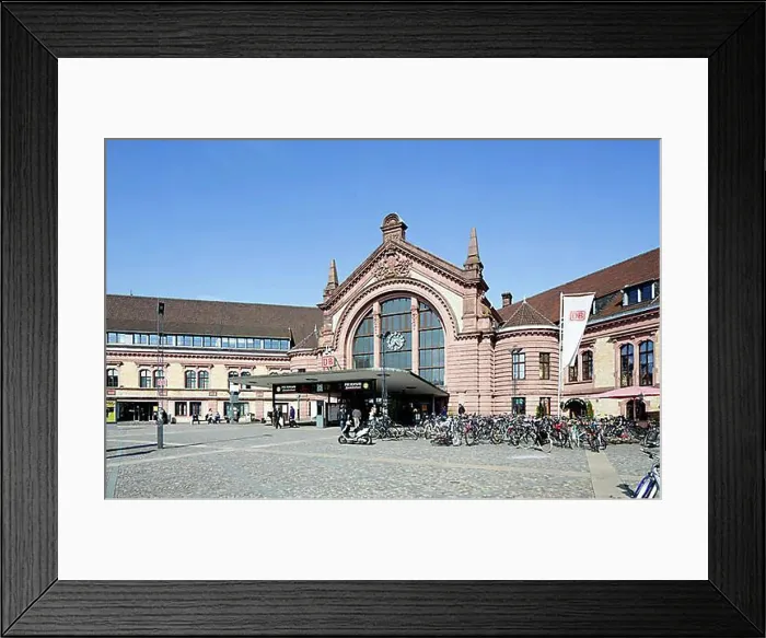Framed Print : Central Station, station building, Osnabrueck, Lower Saxony, Germany, Europe Framed Print : Central Station, station building, Osnabrueck, Lower Saxony, Germany, Europe