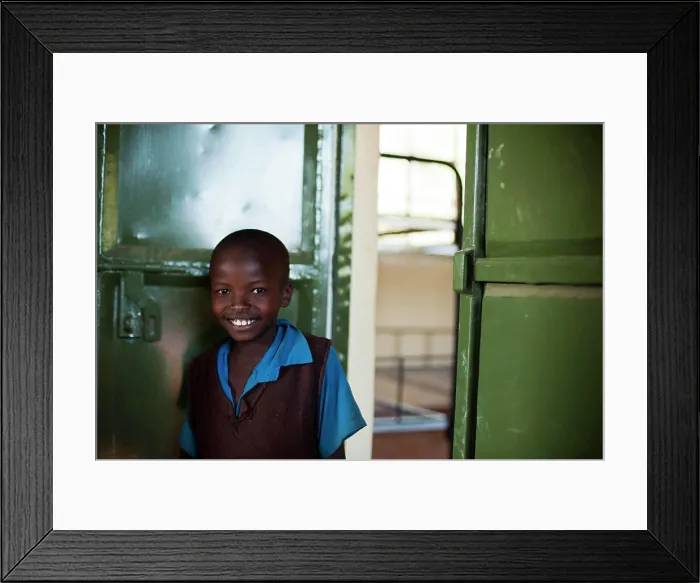 Framed Print : Kenya, Laikipia, Il Ngwesi, portrait of schoolgirl at school Framed Print : Kenya, Laikipia, Il Ngwesi, portrait of schoolgirl at school